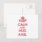 Carte Postale Conserver le calme et l'axe HUG (Devant / Derrière)