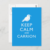 Carte Postale Conserver le calme et le Carrion (corbeau) (Devant / Derrière)