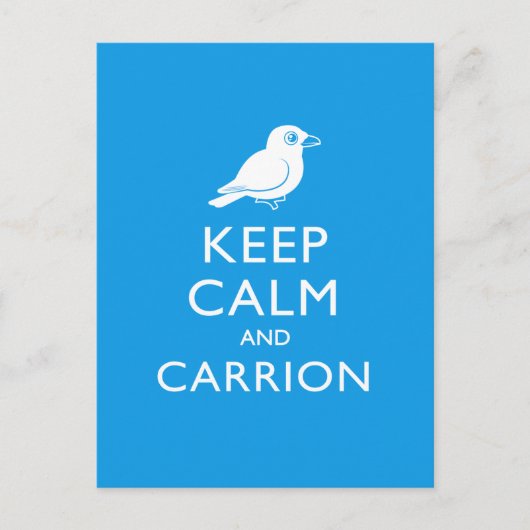 Carte Postale Conserver le calme et le Carrion (corbeau) (Devant)