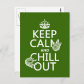 Carte Postale Conserver le calme et le froid (paresse) (n'import (Devant / Derrière)