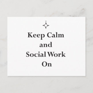 Carte Postale CONSERVER le calme et le travail social
