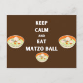 Carte Postale Conserver le calme et manger Matzah Funny Passover (Devant)