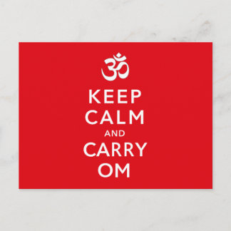 Carte Postale Conserver le calme et porter Om Motivational Moral