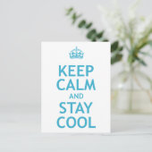 Carte Postale Conserver le calme et rester Cool (Debout devant)