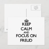 Carte Postale Conserver le calme et se concentrer sur Freud (Devant / Derrière)