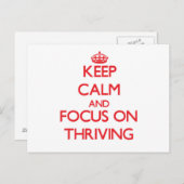 Carte Postale Conserver le calme et se concentrer sur la prospér (Devant / Derrière)
