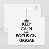 Carte Postale Conserver le calme et se concentrer sur le reggae (Devant / Derrière)