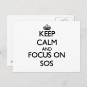 Carte Postale Conserver le calme et se concentrer sur Sos (Devant / Derrière)