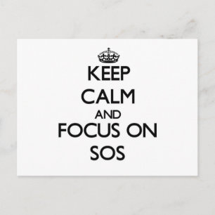 Carte Postale Conserver le calme et se concentrer sur Sos