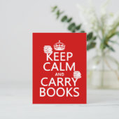 Carte Postale Conserver le calme et transporter des livres (dans (Debout devant)