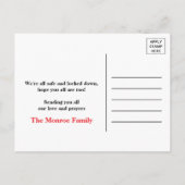 Carte postale Conserver le calme et verrouiller (Dos)