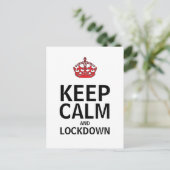 Carte postale Conserver le calme et verrouiller (Debout devant)