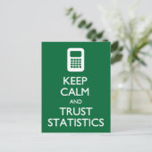 Carte postale Conserver les statistiques de confia (Debout devant)