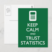 Carte postale Conserver les statistiques de confia (Devant / Derrière)