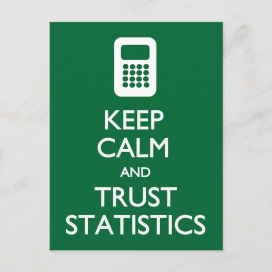 Carte postale Conserver les statistiques de confia (Devant)