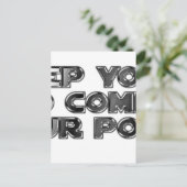 Carte Postale Conserver vos commentaires stupides (Debout devant)