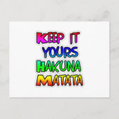 Carte Postale Conserver votre Hakuna Matata Art Print (Devant)