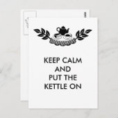 CARTE POSTALE CONSERVEZ LA PAUSE À THÉ CALME (Devant / Derrière)