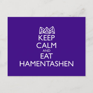 CARTE POSTALE CONSERVEZ LE CALME ET MANGEZ DES HAMENTACHES
