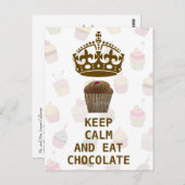 CARTE POSTALE CONSERVEZ LE CHOCOLAT DE MANGE CALME (Devant / Derrière)