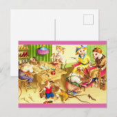 Carte Postale Consommateurs de souris et magasin de chaussures (Devant / Derrière)