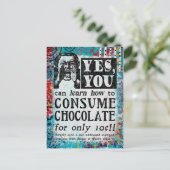 Carte Postale Consommer le chocolat - Drôle Annonce Vintage (Debout devant)