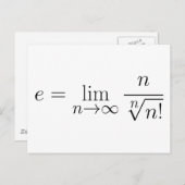 Carte Postale Constante d'Euler par l'équation de Stirling (Devant / Derrière)