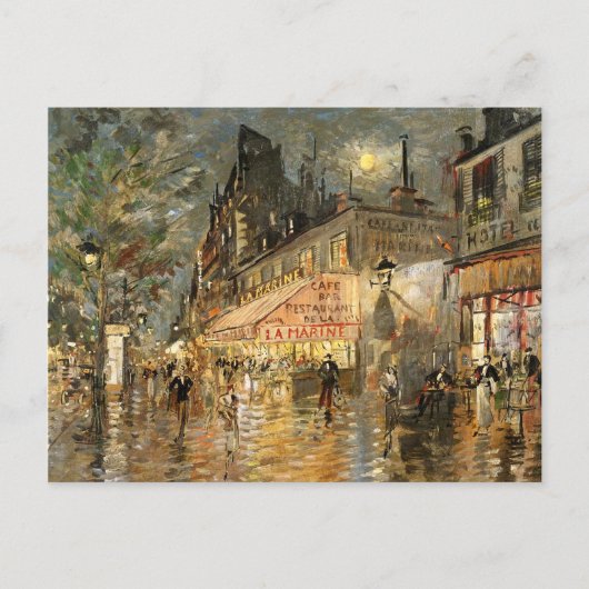 Carte Postale Constantin Korovin : Café La Marine, Paris (Devant)