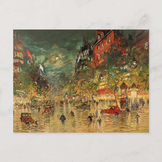 Carte Postale Constantin Korovin : Paris la nuit (Devant)