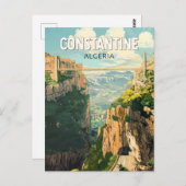 Carte Postale Constantine Algérie Voyage Art Rétro (Devant / Derrière)