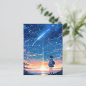 Carte Postale constellation avec étoiles tournantes (Debout devant)