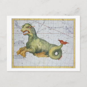Carte Postale Constellation de Cetus la baleine, de "Atlas Coel