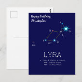 Carte Postale Constellation de l'hémisphère nord Lyre (Devant / Derrière)