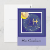Carte Postale Constellation de Poissons (Devant / Derrière)