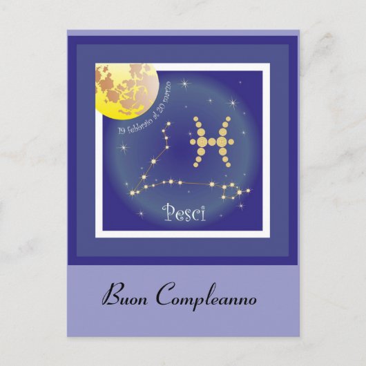 Carte Postale Constellation de Poissons (Devant)