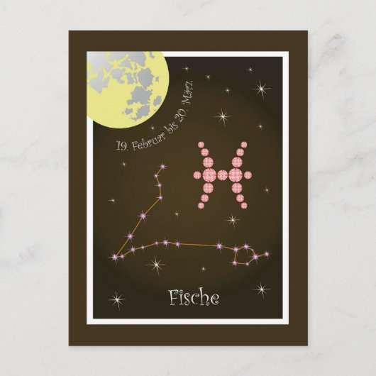 Carte Postale Constellation de Poissons (Devant)