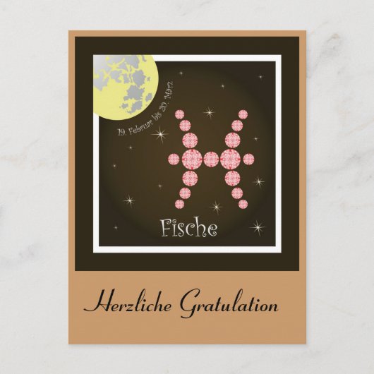 Carte Postale Constellation de Poissons (Devant)