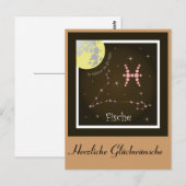 Carte Postale Constellation de Poissons (Devant / Derrière)