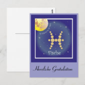 Carte Postale Constellation de Poissons (Devant / Derrière)
