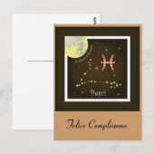 Carte Postale Constellation de Poissons (Devant / Derrière)
