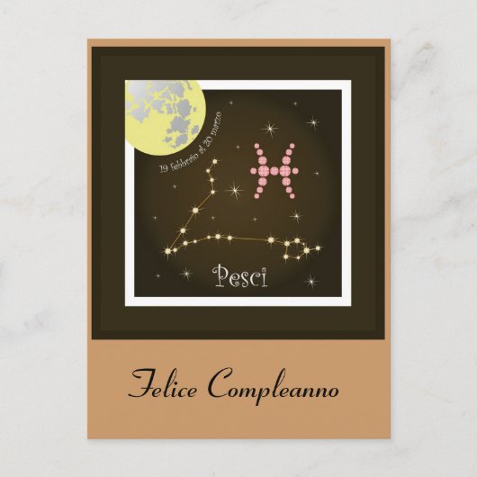 Carte Postale Constellation de Poissons (Devant)