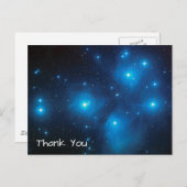 Carte Postale Constellation des Pléiades bleues Merci (Devant / Derrière)