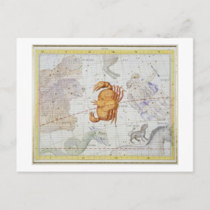 Carte Postale Constellation du Cancer, planche 4 de 'Atlas Coele