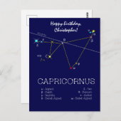 Carte Postale Constellation du zodiaque Capricorne (Devant / Derrière)