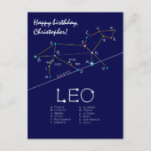 Carte Postale Constellation du zodiaque Lion (Devant)