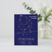 Carte Postale Constellation du zodiaque Ophiuchus (Debout devant)