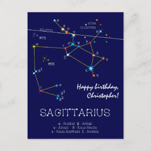 Carte Postale Constellation du zodiaque Sagittaire