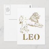 Carte Postale Constellation : Leo (Devant / Derrière)