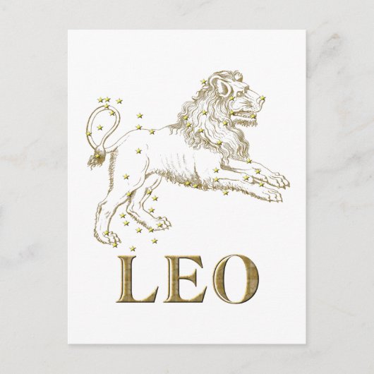 Carte Postale Constellation : Leo (Devant)