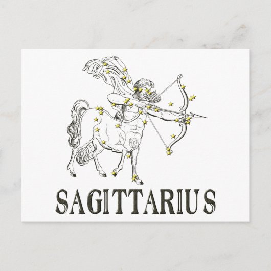 Carte Postale Constellation : Sagittaire (Devant)